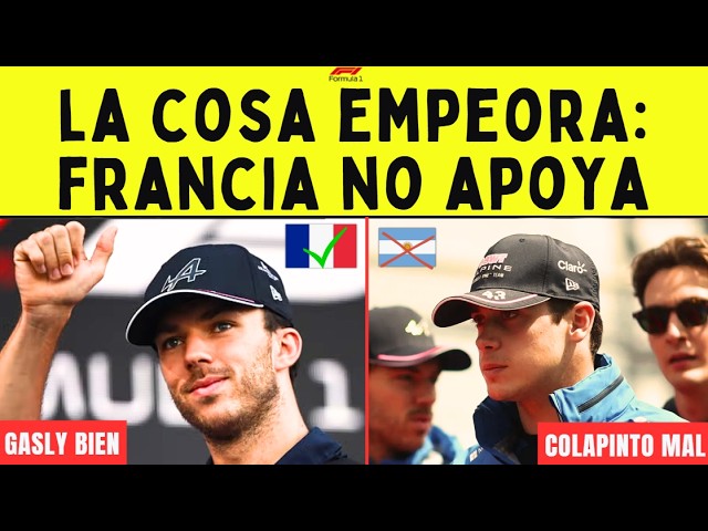 FRANCIA SE OLVIDA QUE FRANCO COLAPINTO MOJÓ LA OREJA A GASLY EN HUNGRÍA Y SE SUMAN A LAS CRÍTICAS