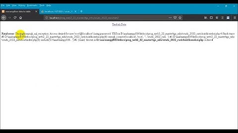 Cara koneksi PHP ke MariaDb/Mysql dg mysqli_connect & contoh error access denied & unknown database