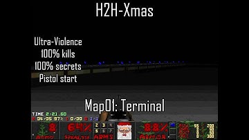 Doom II: H2H-Xmas - Map01: Terminal (Ultra-Violence 100%)