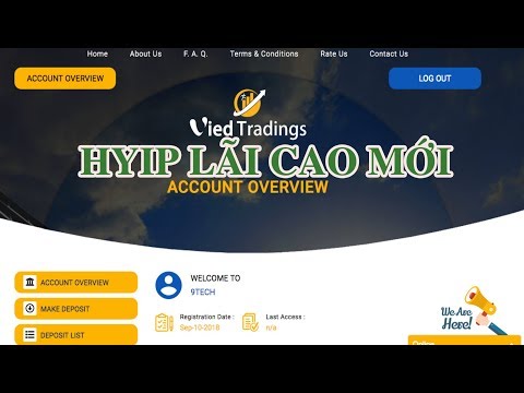 Cập nhật các web HYIP lãi cao mới ra ngày 10/9/2018