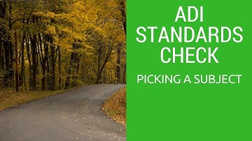 Picking a Standards Check Subject