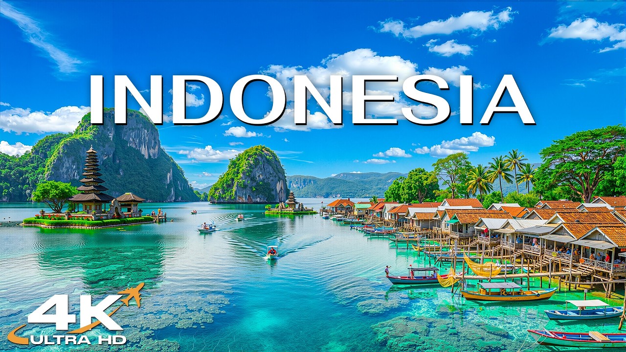 Indonesia Tropical Paradise 4K 🇮🇩 | Islands, Volcanoes & Nature Beauty