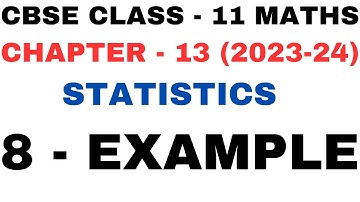 8 Example l Variance S D l Chapter 13 l Statistics l example8 Class 11th Maths l NEW NCERT 2023-24