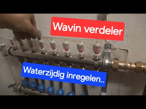Duurzame energie #21    Plaatsen Wavin verdeler met debietmeters..