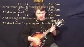 Simple Man (Lynyrd Skynyrd) Mandolin Cover Lesson with Chords/Lyrics chords