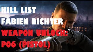 Sniper Elite 5 Kill List Target Fabien Richter Spy Academy