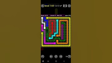 How To Solve Flow Free Premium 12x12 Mania Level 144 Hard Board Walk Through Solution Walkthrough