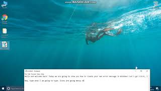 How to create your own Error Message in Windows with Notepad