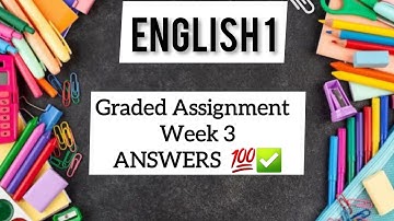 Iit madras Graded Assignment English1 week 3 ... #iitmadras #iitm