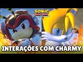 O que os personagens falam para o Charmy em Sonic Racing CrossWorlds