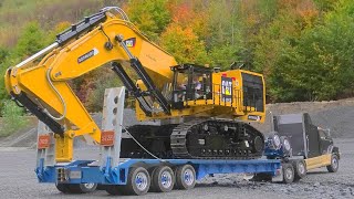 Heftig!!! 150t Caterpillar 6015B wird zur Baustelle gebracht / Aeromax 900