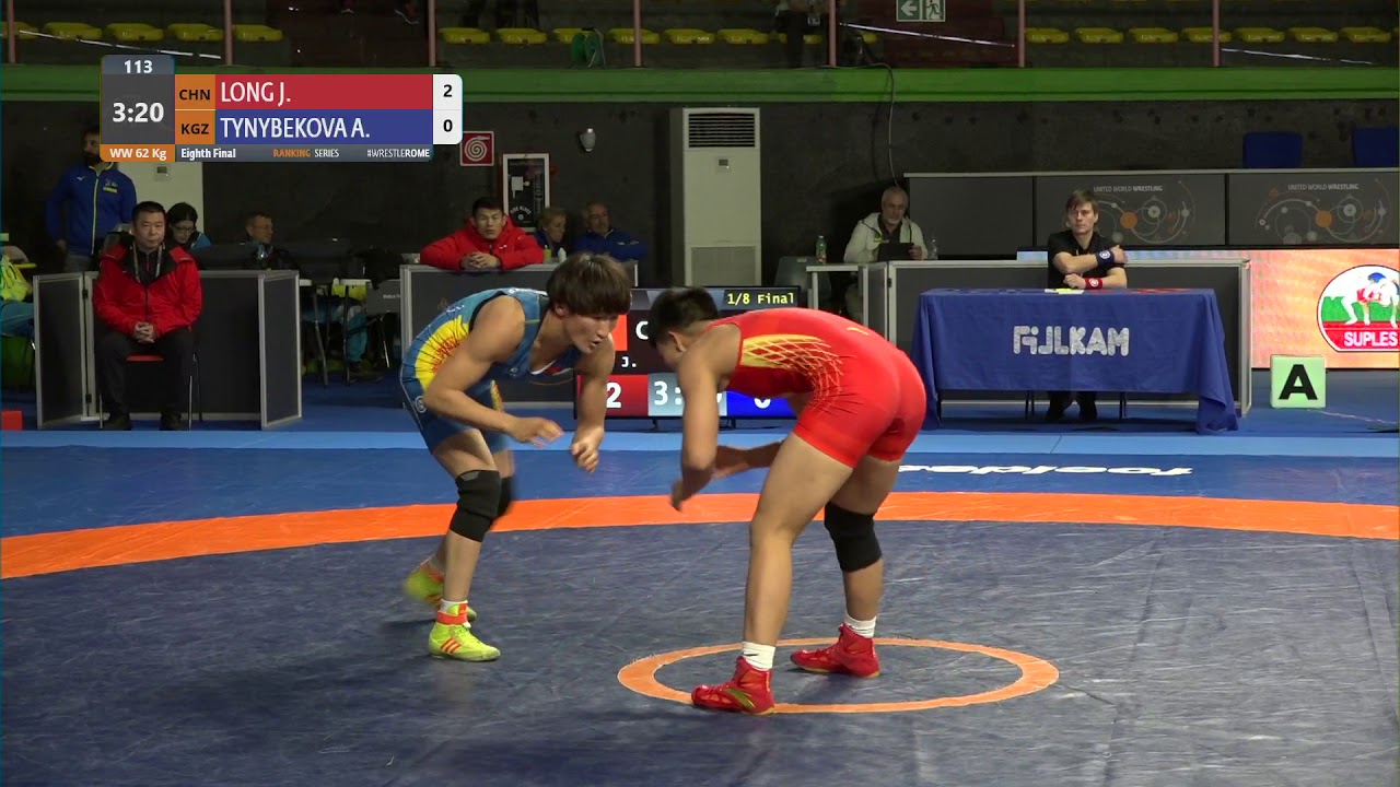1/8 финала ЖБ 62 кг Ж.Лонг (Китай) - А.Тыныбекова (Кыргызстан)