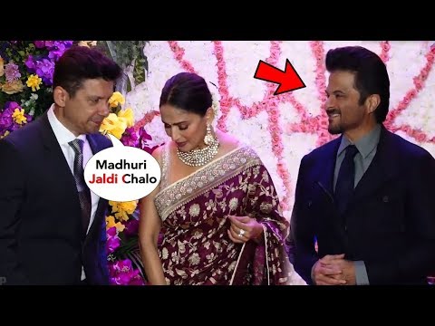 Thumbnail for Madhuri Dixit's Husband IGNORE His Wife's Ex Boyfriend Anil Kapoor At Suraj Badjatya's son's Wedding