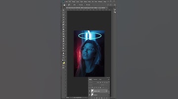 how to create neon glow in photoshop #shorts