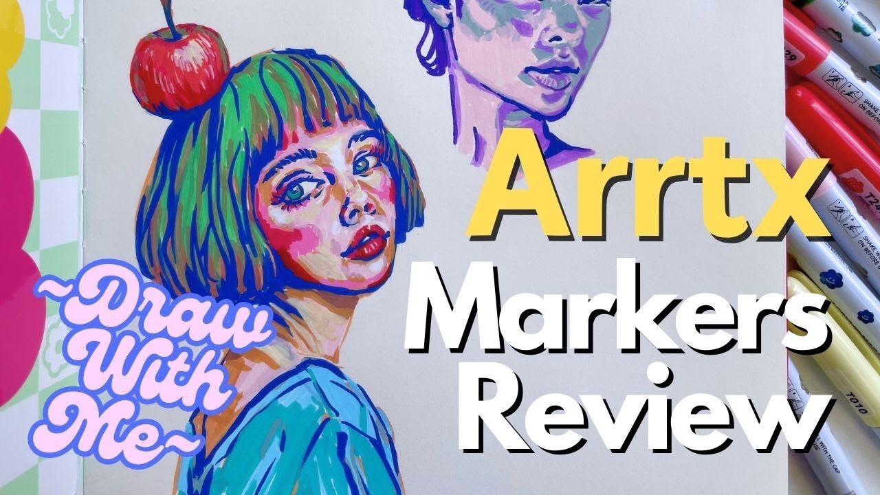 Draw a cute portrait with me & trying out new Arrtx acrylic markers ...
