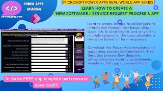 Power Apps - Create a 'New Software or Cloud Service Request' App (Template Included!) screenshot 2