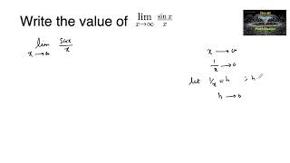 Write the value of lim x to infinity sinx/x|CBSE|NCERT|TERM 1|LIMITS|RD SHARMA|VSAQ|MCQ|2021|CET|NEW