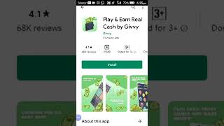 Play And Earn Real Cash By Givvy Earning App - Money Earning Shorts screenshot 5