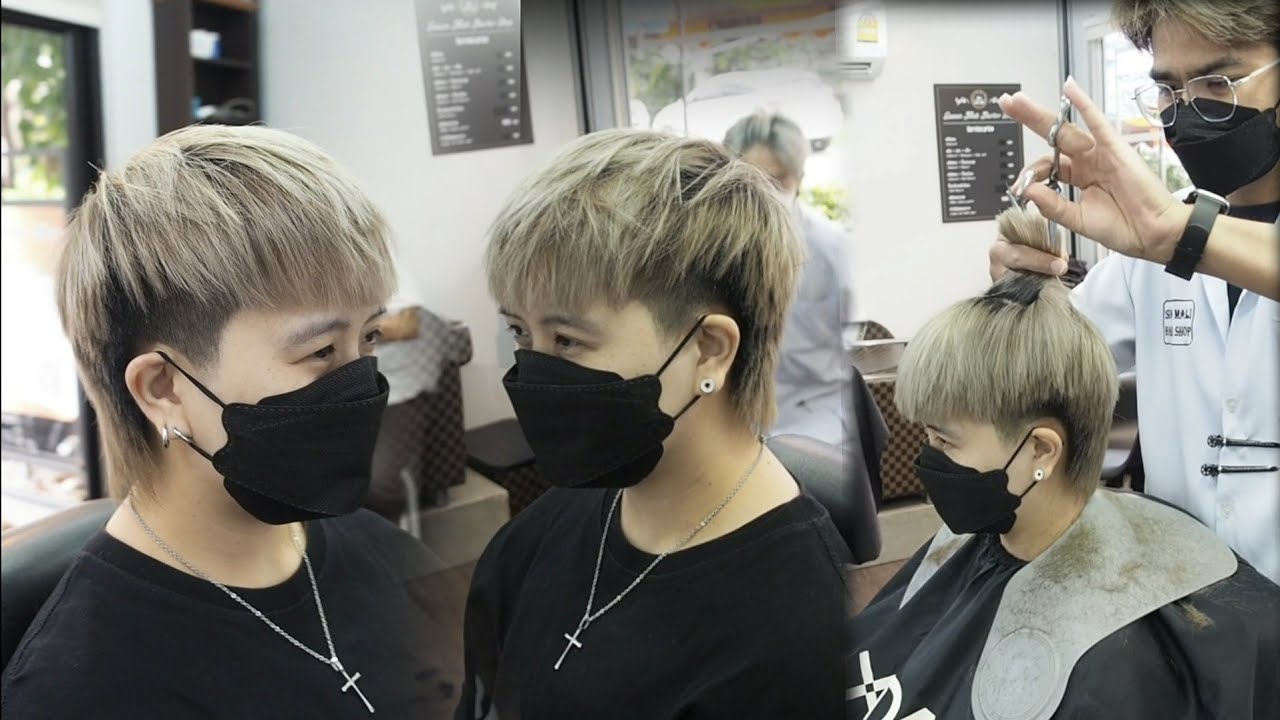 Point cutting ช่างไมโคร Suwan mali barber shop [เก่งแล้วอย่าดู]