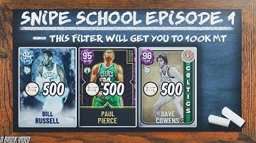 0 to 100K MT MADE EASY IN A FEW HOURS! INTRODUCING THE SNIPE SCHOOL EPISODE #1 NBA 2K22 MYTEAM
