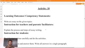 Bridge Course 9th English 10 - Activity