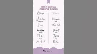 12 Best Canva Cursive Fonts for Scroll-stopping Designs |