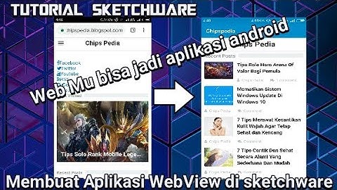 TUTORIAL SKETCHWARE|Cara Membuat Aplikasi WebView di sketchware