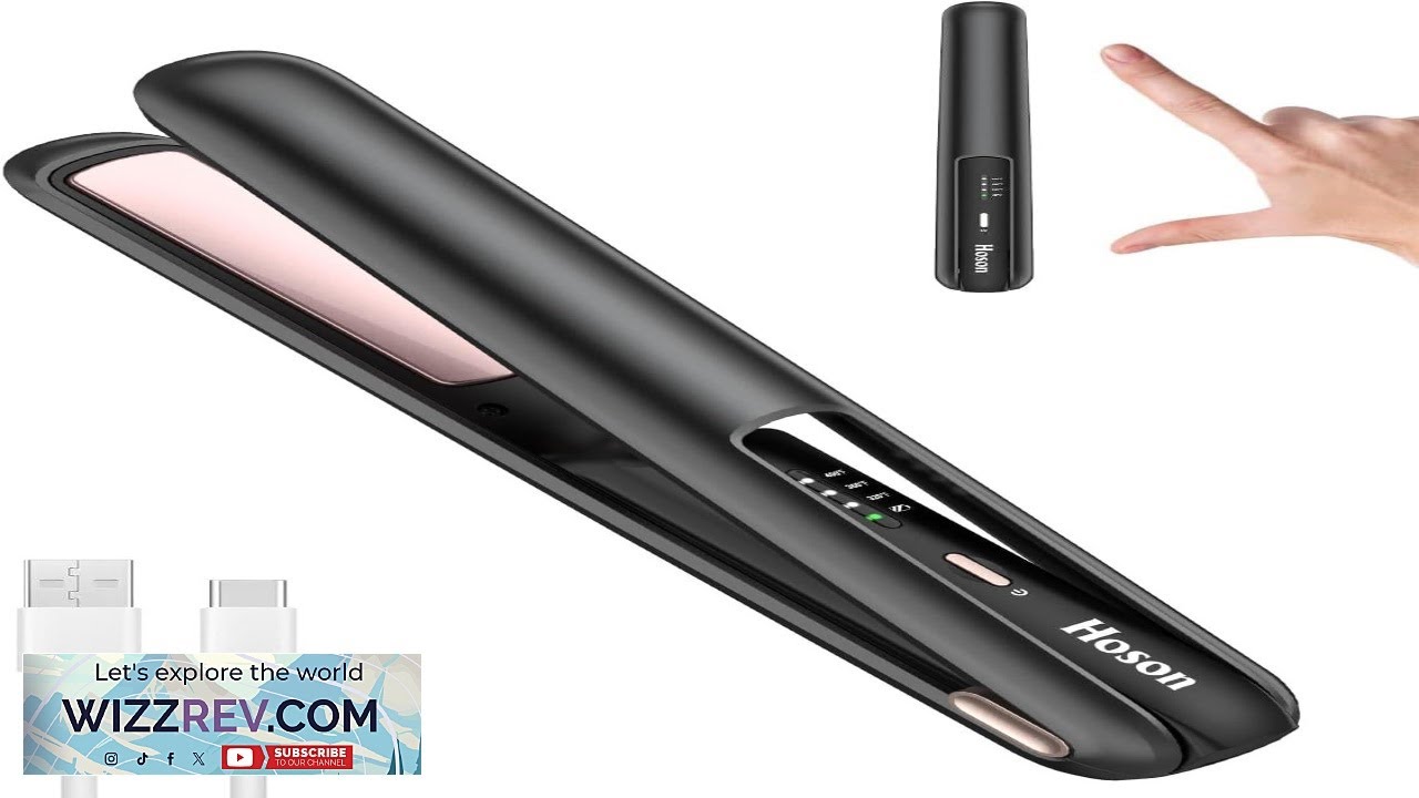 Hoson Cordless Hair StraightenerPortable Mini Flat Iron Travel for Short HairUSB-C Review