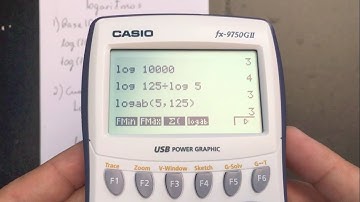 Logaritmos en la calculadora casio Fx-9750GII