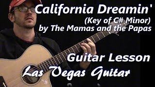 Video thumbnail of "California Dreamin' by The Mamas and the Papas Guitar Lesson"