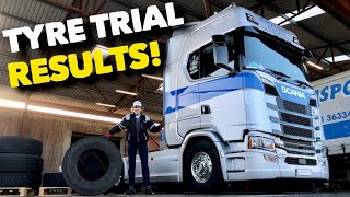 Truck Tyre Trial Results! Bridgestone v Michelin? 55,000 Mile Test