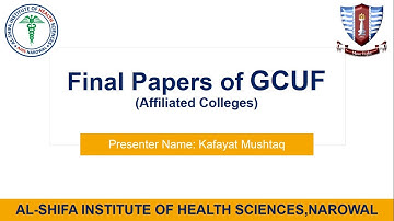 GCUF Final Exam Details 2022 for Sub-Campuses, Govt. and Private Affiliated Colleges