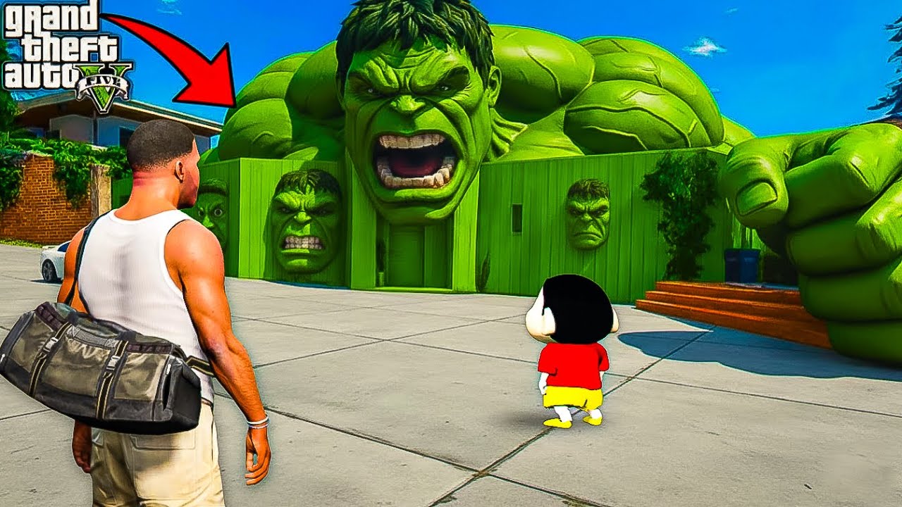Franklin & Shinchan Found HULK’s SECRET MEGA HOUSE in GTA 5!