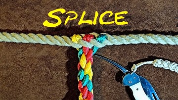 Right Angle Splice - 90 Degree Splice - Right Angle Side Splicing 2 Ropes Together - T Splice Rope