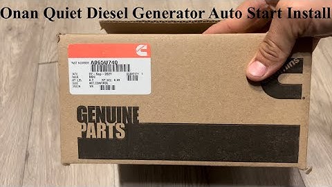 How to install Cummins Onan AGS + Auto Generator Start Quiet Diesel