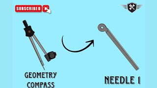 Geometry Compass in Solidworks|Needle 1|AutoCAD|3D model#akd #tutorial #cad screenshot 2