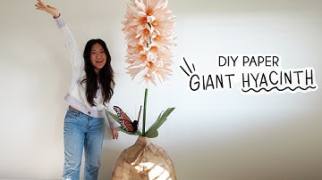 Giant Paper Hyacinth DIY 💕 How to make cardstock paper flower backdrop