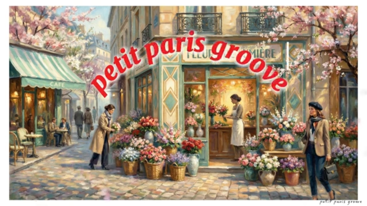 FLEURS DE LUMIÈRE 🌸 Cozy Paris Street Cafe with Gentle Instrumental Music