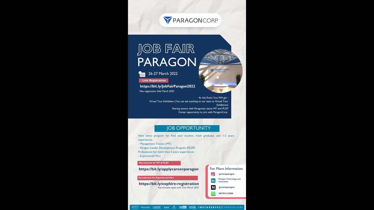 Job Fair Paragon 2022 YouTube