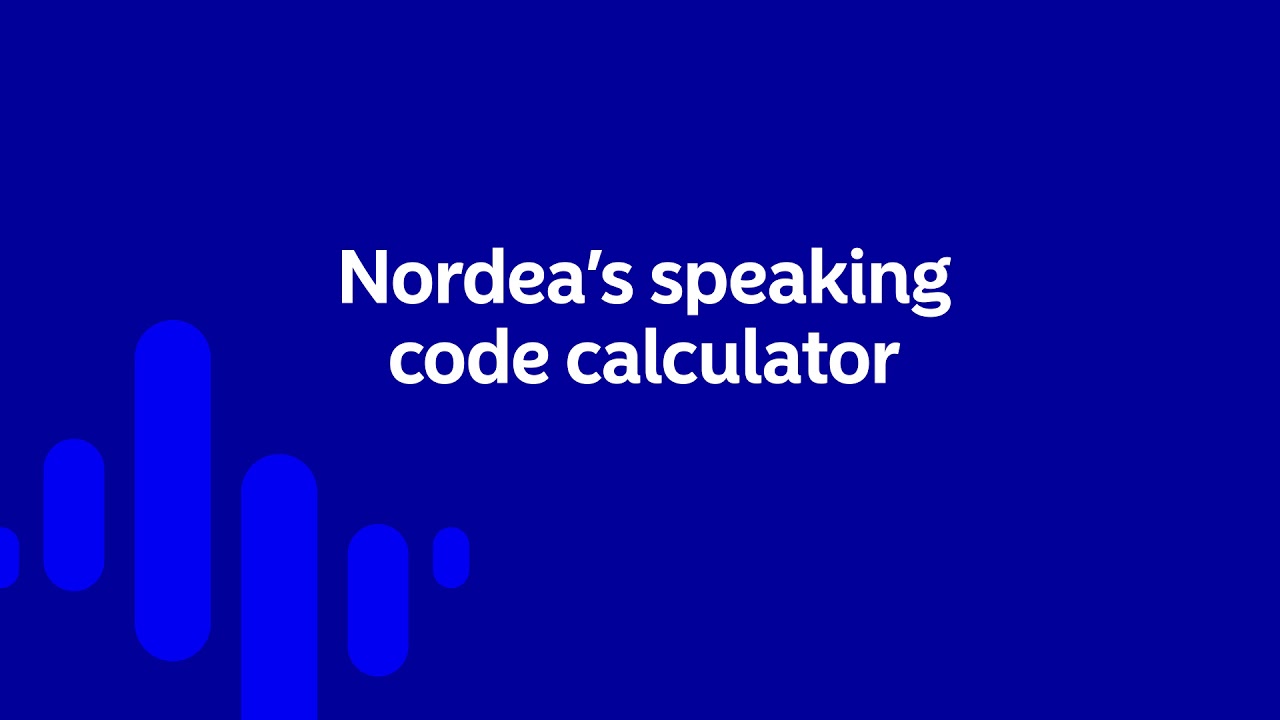 Nordea s Talking Code Calculator Nordea Pankki YouTube Nordea s Talking Code Calculator Nordea Pankki YouTube