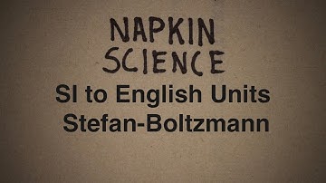 Systems of Units: SI to English Units with Stefan-Boltzmann Constant