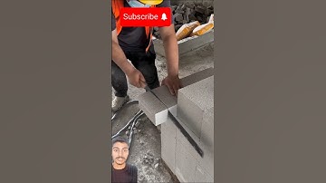 Concrete Block Cutting Mastery | Construction Education#shorts