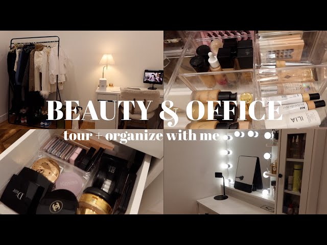 2024 BEAUTY ROOM + OFFICE TOUR ( clean + organize with me ) class=