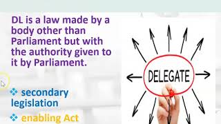 Delegated legislation - Types