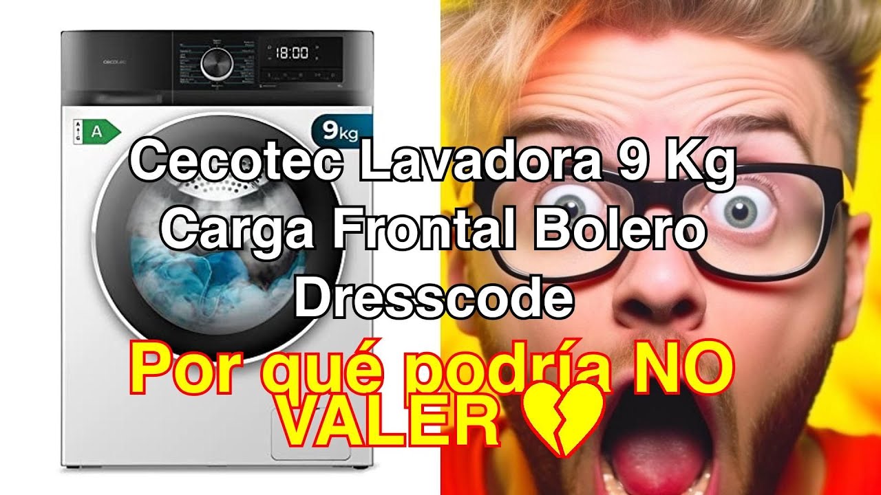 Reseña de la lavadora cecotec 9 kg carga frontal bolero dresscode 9500  inverter a - opiniones y cara 