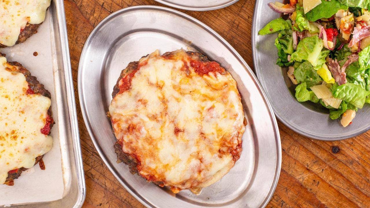 How To Make Meatball Patty Parm and Antipasti Salad By Rachael - YouTube