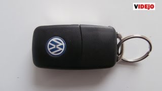 How to replace KEY FOB battery on VW GOLF 5 / cum se schimba bateria la cheia briceag VW