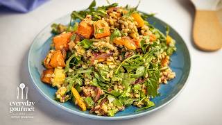 Flavour Packed Roast Veg & Ancient Grain Salad | High-Fibre Healthy Lunch | Everyday Gourmet screenshot 1