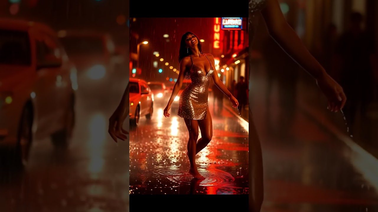 "When a 60s American woman dances in the rain... 😍💃🌧️ Pure soul freedom! 