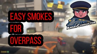 Easy Overpass Smokes CS2 | AngryConductor